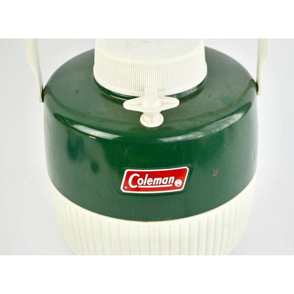 Vintage Coleman Green Metal Plastic Cooler Beverage 1 Gallon - Picture 3 of 8